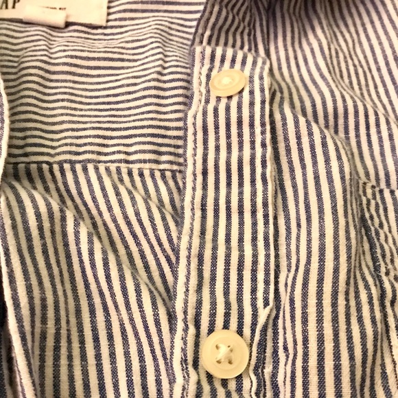 Gap boyfriend fit striped popover shirt - Picture 6 of 8